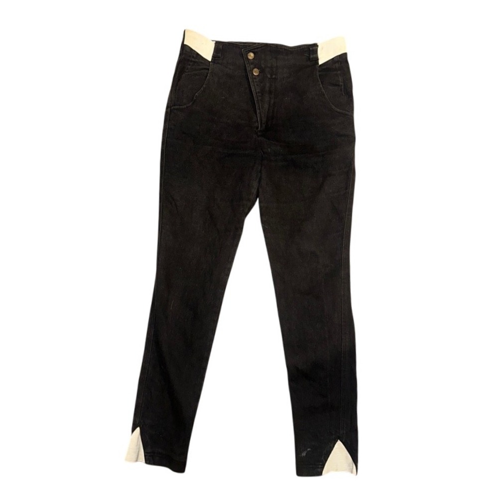 Vintage Zana Di Jeans‎ Women 17 18 Slim Fit Black Denim High Waist Pants Stretch